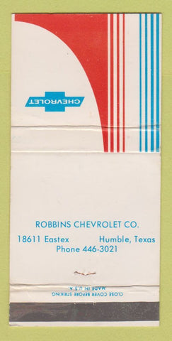 Matchbook Cover - Robbins Humble TX WEAR 30 Strike