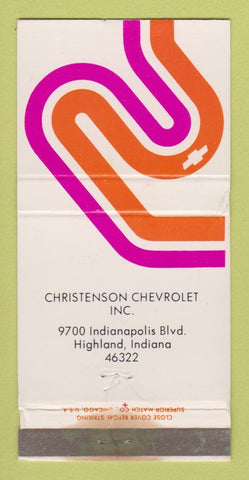 Matchbook Cover - Christenson Highland IN WORN 30 Strike