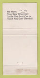 Matchbook Cover - Burrow Bros Claude TX WEAR 30 Strike