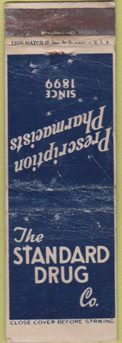 Matchbook Cover - The Standard Drug Co since 1899 WORN