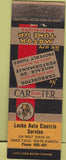 Matchbook Cover - Locke Auto Electric Service Sioux Falls SD