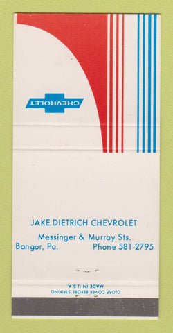 Matchbook Cover - Jake Dietrich Bangor PA 30 Strike
