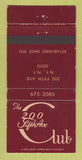 Matchbook Cover - 200 Fifth Ave Club New York City WEAR 30 Strike