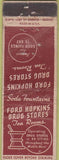 Matchbook Cover - Ford Hopkins Drug Store Tea Rooms WEAR