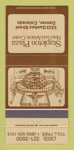 Matchbook Cover - Stapleton Plaza Hotel Denver Colorado 30 Strike