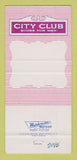 Matchbook Cover - City Club Men's Shoes 30 Strike