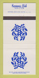 Matchbook Cover - Harmonie Club New York City WEAR 30 Strike