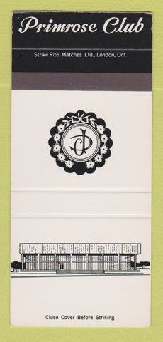 Matchbook Cover - Primrose Club ON? SAMPLE 30 Strike