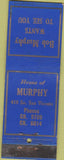 Matchbook Cover - Bob Murphy House of Murphy Anaheim CA
