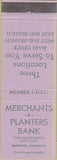 Matchbook Cover - Merchant  and  Planters Bank Newport TN WEAR