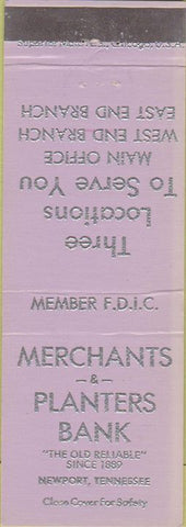 Matchbook Cover - Merchant  and  Planters Bank Newport TN WEAR