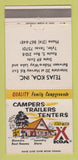 Matchbook Cover - KOA Camping Tejas Tyler TX 30 Strike