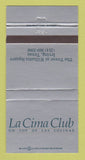 Matchbook Cover - La Cima Club Irving TX 30 Strike