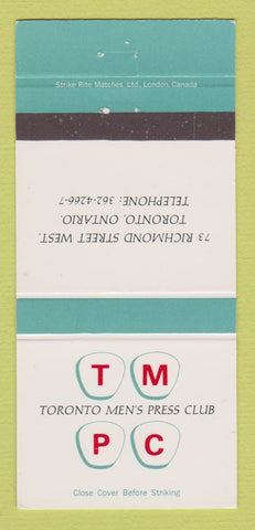 Matchbook Cover - Toronto Men's Press Club ON 30 Strike