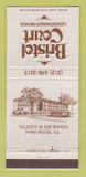 Matchbook Cover - Bristol Court Condos Park Ridge IL 30 Strike