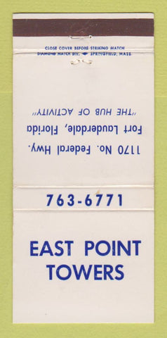 Matchbook Cover - East Point Towers Fort Lauderdale FL 30 Strike