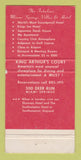 Matchbook Cover - King Arthur's Court Miami Springs Villas FL WEAR 30 Strike