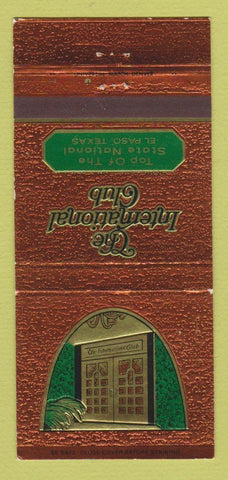 Matchbook Cover - International Club El Paso TX 30 Strike