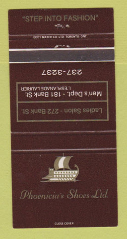Matchbook Cover - Phoenicia's Shoes Ottawa ON 30 Strike