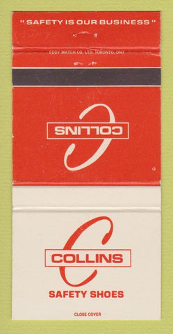 Matchbook Cover - Collins Safety Shoes Canada 30 Strike