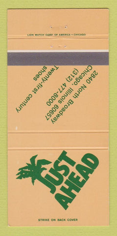 Matchbook Cover - Just Ahead Shoes Chicago IL 30 Strike