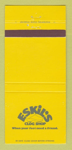 Matchbook Cover - Eskil's Clog Shop Shoes CHAIN 30 Strike