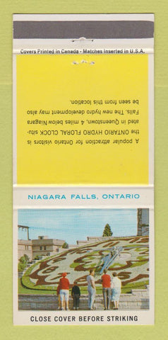 Matchbook Cover - Niagara Falls ON Hydro Floral Clock Canada 30 Strike