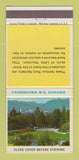 Matchbook Cover - Vancouver BC Canada Rock Gardens 30 Strike
