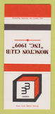 Matchbook Cover - Moncton Club NB? 33 Church SAMPLE 30 Strike