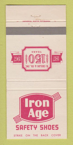Matchbook Cover - Iron Age Safety Shoes 1967 Pittsburgh PA 30 Strike