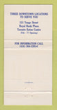 Matchbook Cover - Owens & Elmes Shoes Toronto ON WEAR 30 Strike