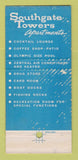 Matchbook Cover - Southgate Towers Apartments Miami Beach FL 30 Strike