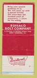 Matchbook Cover - Buffalo Bolt Company North Tonawanda NY 30 Strike