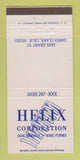 Matchbook Cover - Helix Corporation Coil Springs Santa Clara CA WEAR 30 Strike