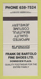 Matchbook Cover - Frank De Bartolo Shoes Downsview ON 30 Strike