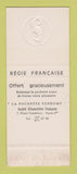 Matchbook Cover - Antoine Donval Shoes France SAMPLE