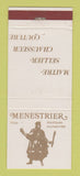 Matchbook Cover - Menestrier Boutiques Shoes Paris France