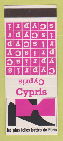 Matchbook Cover - Cypris Shoes Paris France SAMPLE