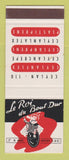Matchbook Cover - Le Roi du Bout Dur Morel France Shoes SAMPLE