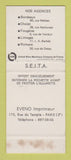 Matchbook Cover - USM Vous Apporte France Bourdeaux Cholet SAMPLE