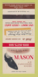Matchbook Cover - Mason Shoes Chippewa Falls WI 30 Strike