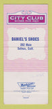 Matchbook Cover - City Club Shoes Men's Daniel's Salinas CA 30 Strike