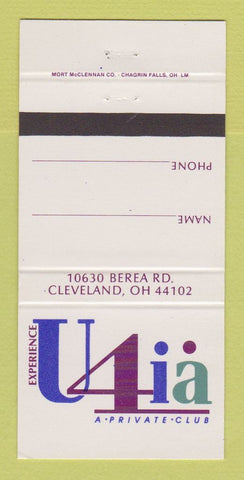 Matchbook Cover - U4ia Cleveland OH Private Club Euphoria  30 Strike