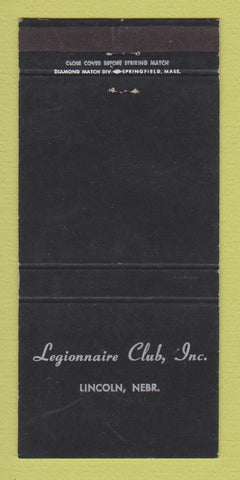 Matchbook Cover - Legionnaire Club Lincoln NE WEAR 30 Strike