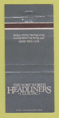 Matchbook Cover - Fort Worth Headliners Club TX WEAR 30 Strike