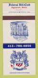Matchbook Cover - Federal Hill Club Agawam MA 30 Strike