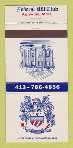 Matchbook Cover - Federal Hill Club Agawam MA 30 Strike