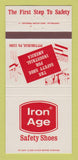 Matchbook Cover - Iron Age Safety Shoes Pittsburgh PA 30 Strike