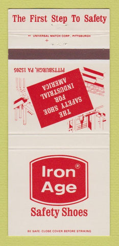 Matchbook Cover - Iron Age Safety Shoes Pittsburgh PA 30 Strike