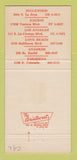 Matchbook Cover - Standard Shoe Store Inglewood Encino Long Beach CA 30 Strike